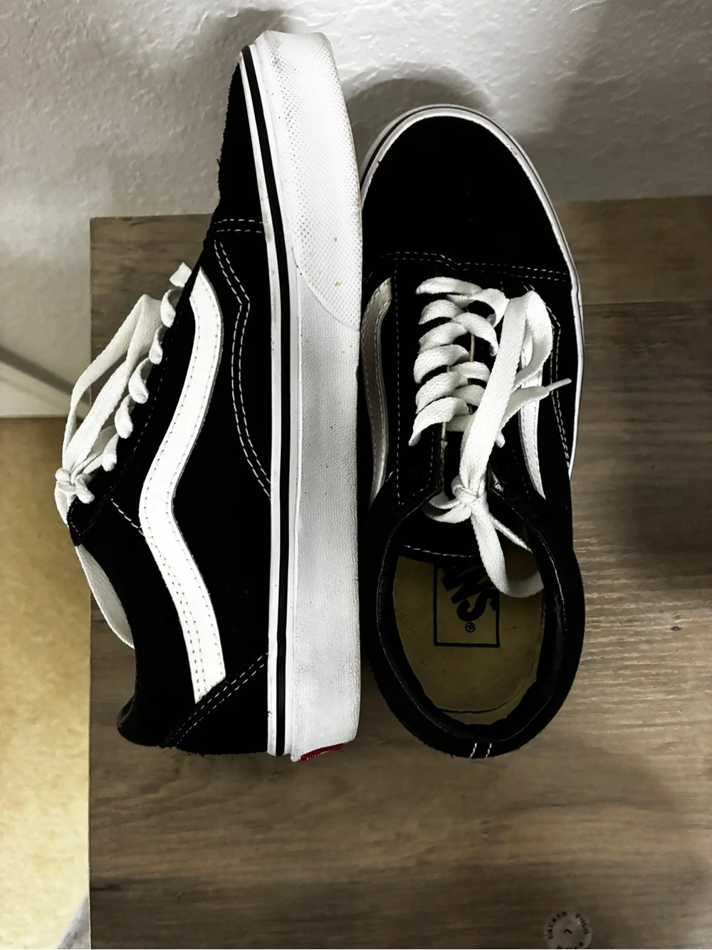 Classic Vans Black & White Skate Sneakers - unisex